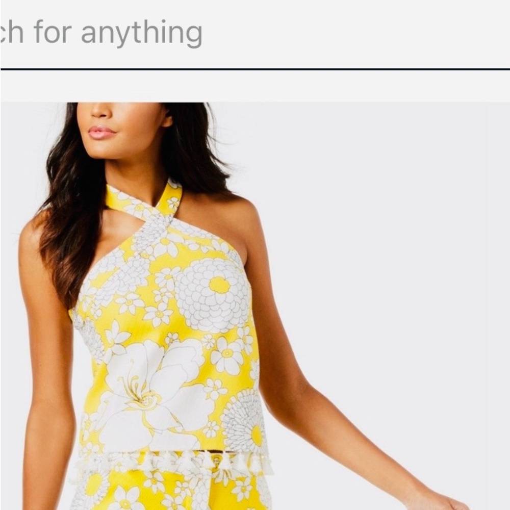 Trina Turk Yellow Floral Short Set